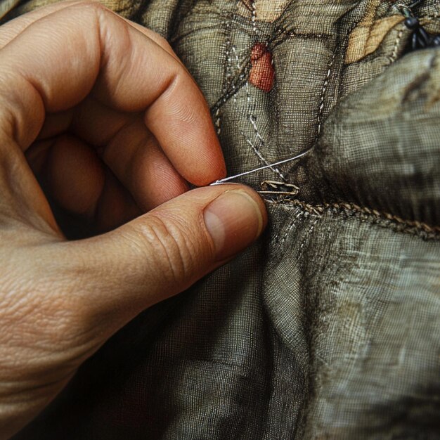 Майстриня вишиває